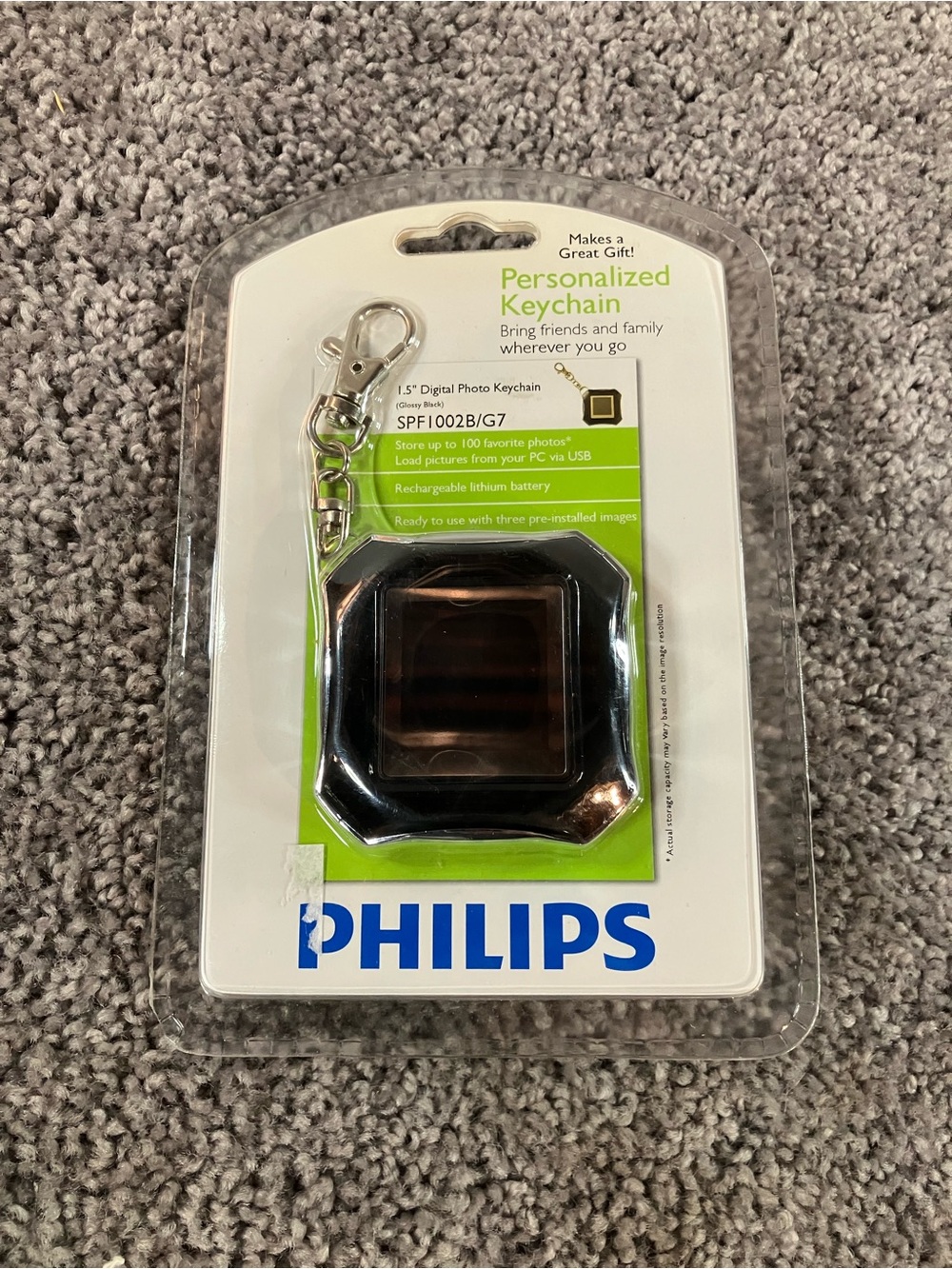 Philips Digital Photo Personalized  1.5" LCD Screen 8 MB Memory Keychain New!